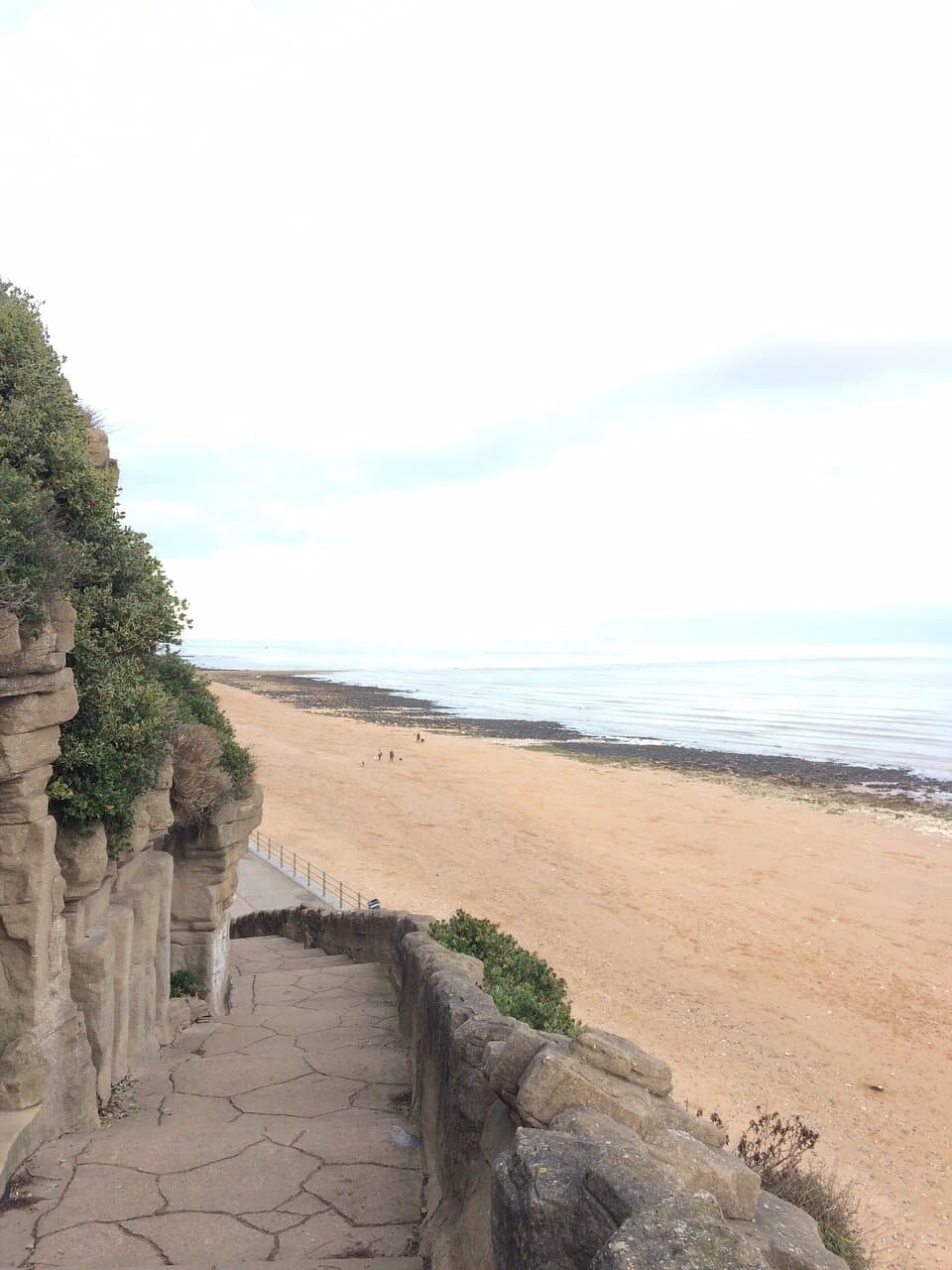 Ramsgate East Cliff Beach and path up to East Cliff Promenade
