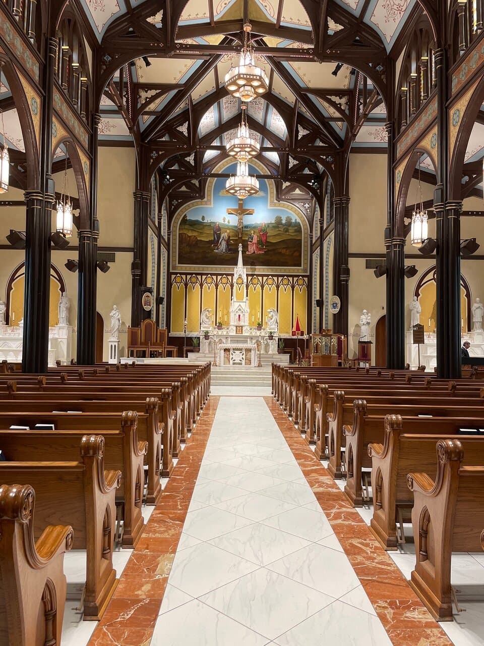 St Mary’s Cathedral Basilica Interior facing altar