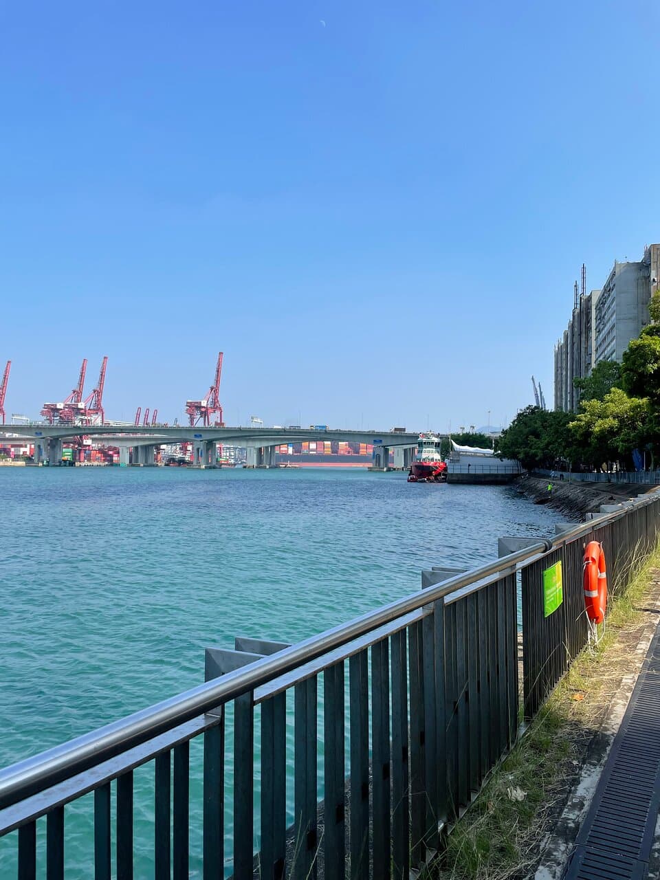 View of the container terminal