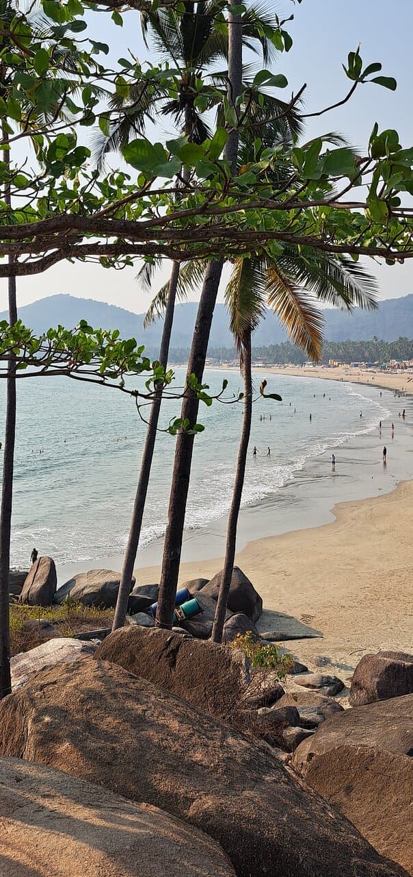 Another view along Palolem Beach