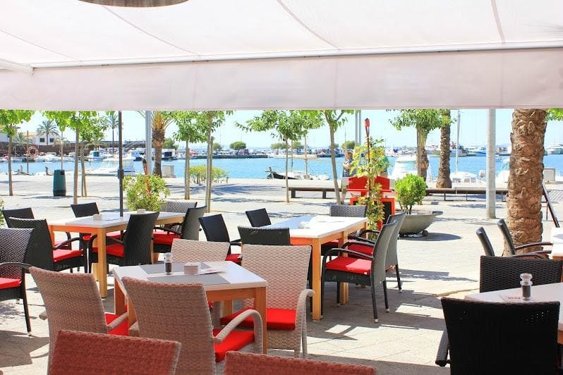 The waterfront terrace opens for breakfast at 8.30 am