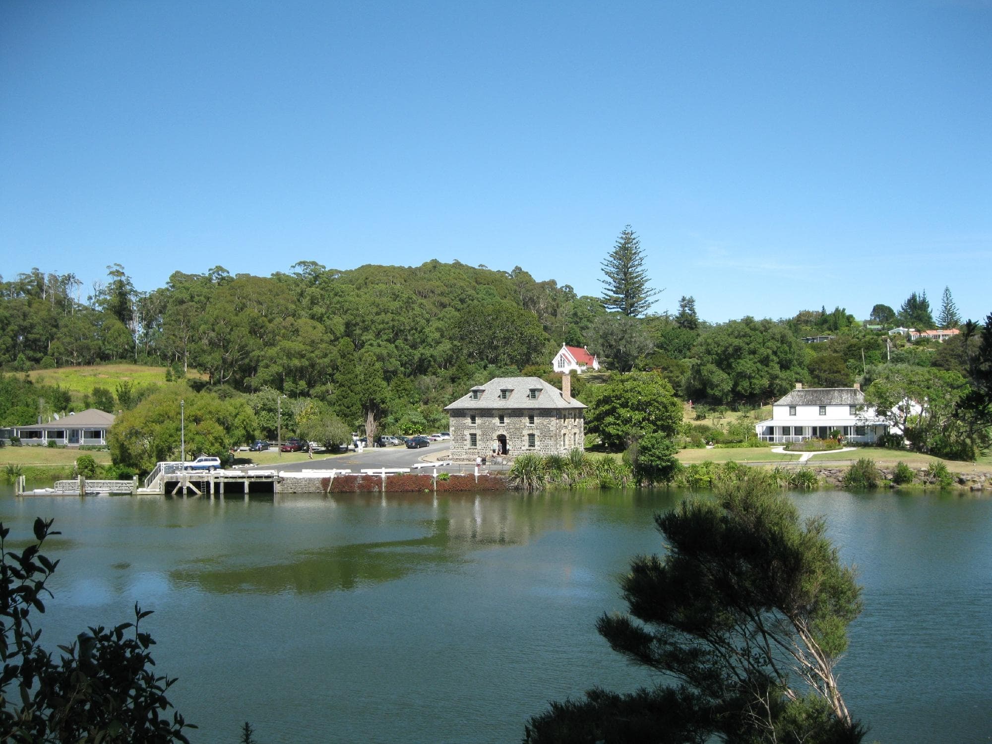 Mission settlement including stone store and Kemp House