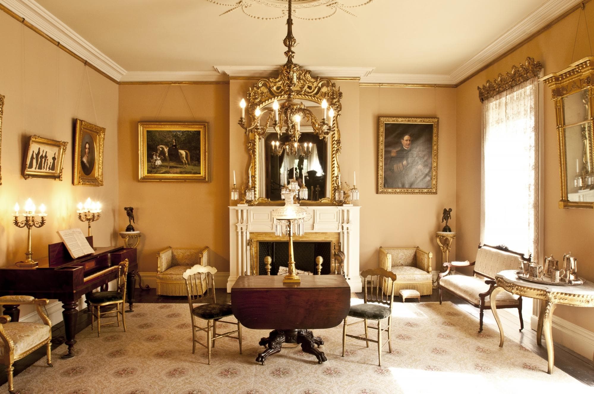 Front Parlor in the Seward House Museum