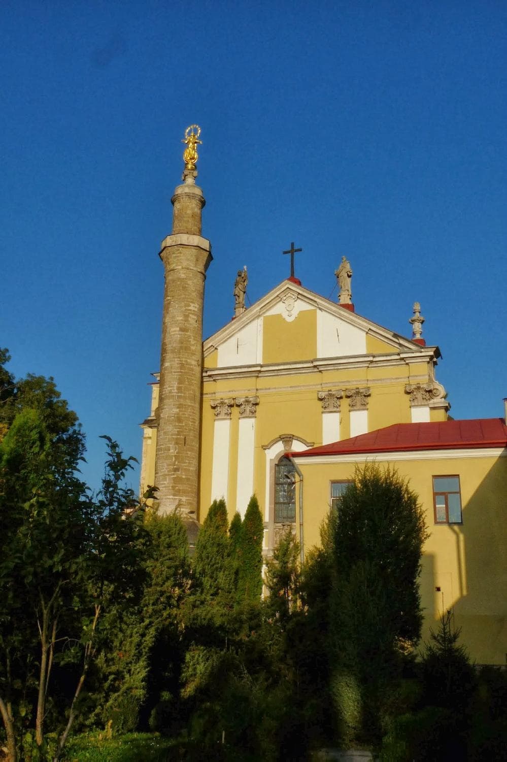 Minaret and church