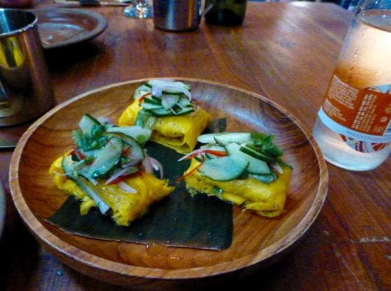 A very yummy egg/crepe dish