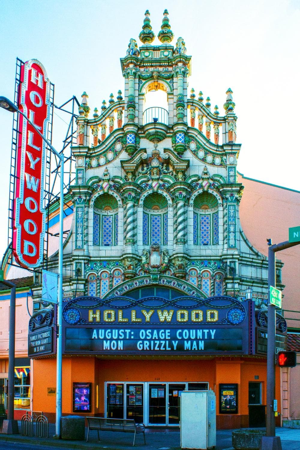 Hollywood Theatre facade - daytime
