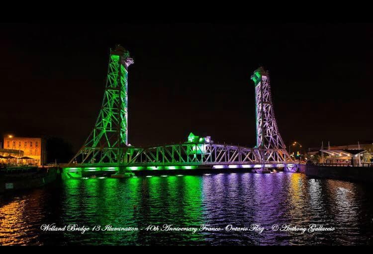 Lit for Francophone Ontario Flag