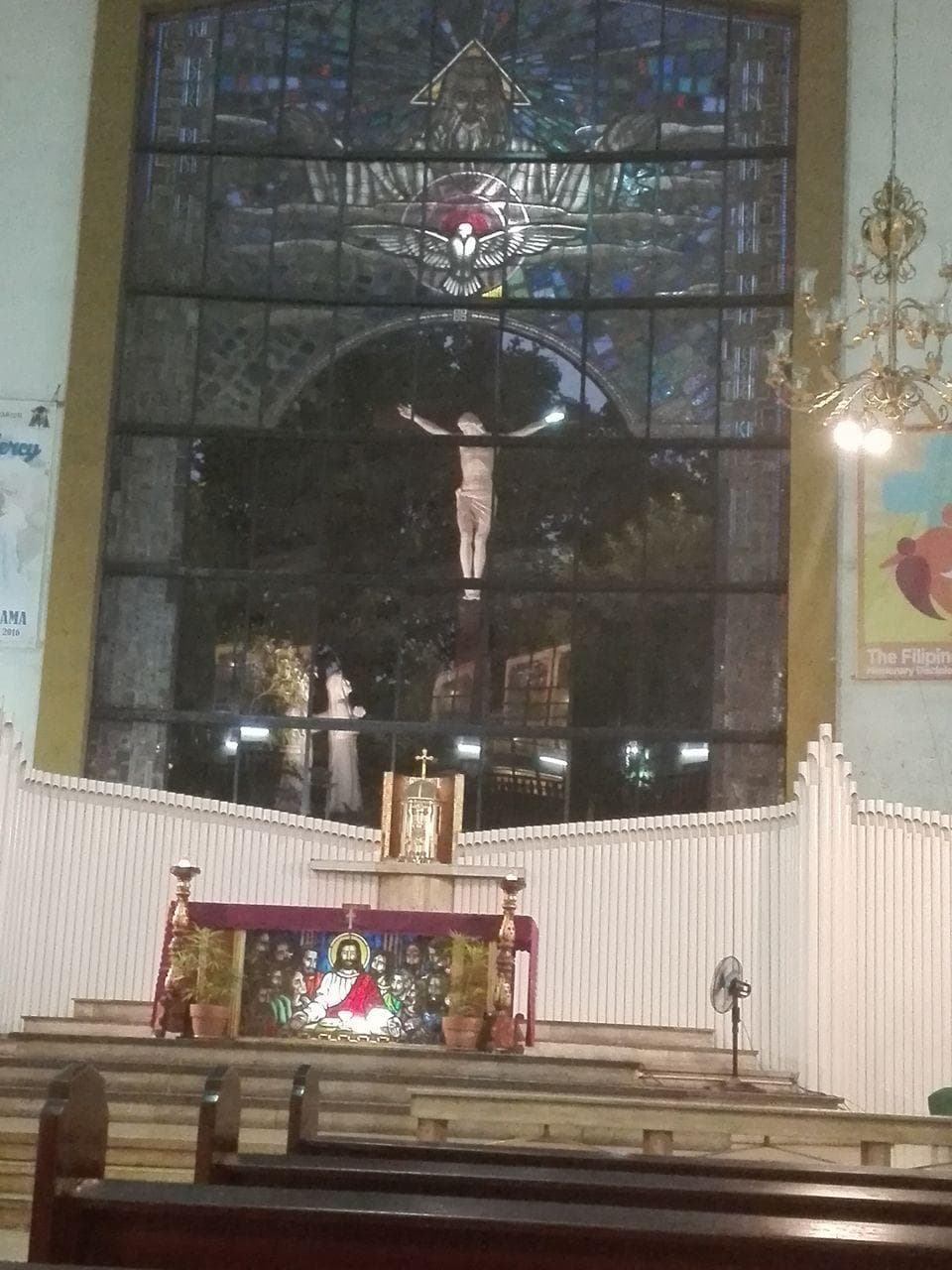 The Altar with the Cross located outside the church