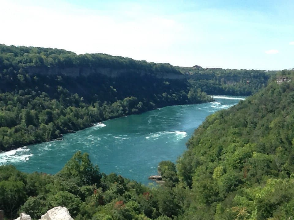 Top view of the water before starting our hike