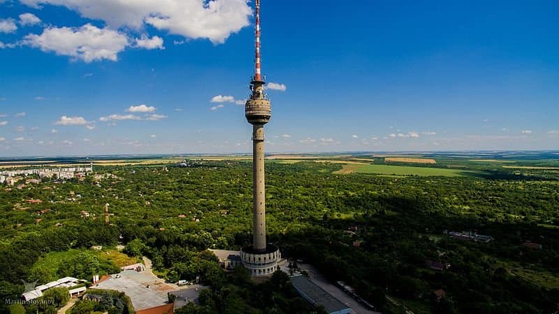 Ruse Tv Tower from a drone