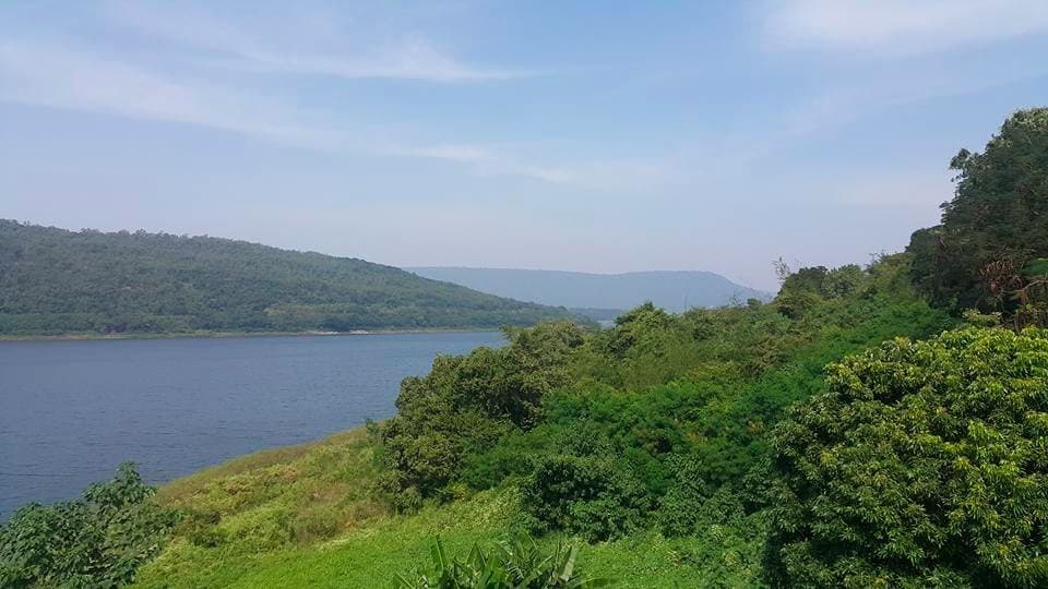 View Point Of Lamtakong Dam, Thailand. (extreme right)