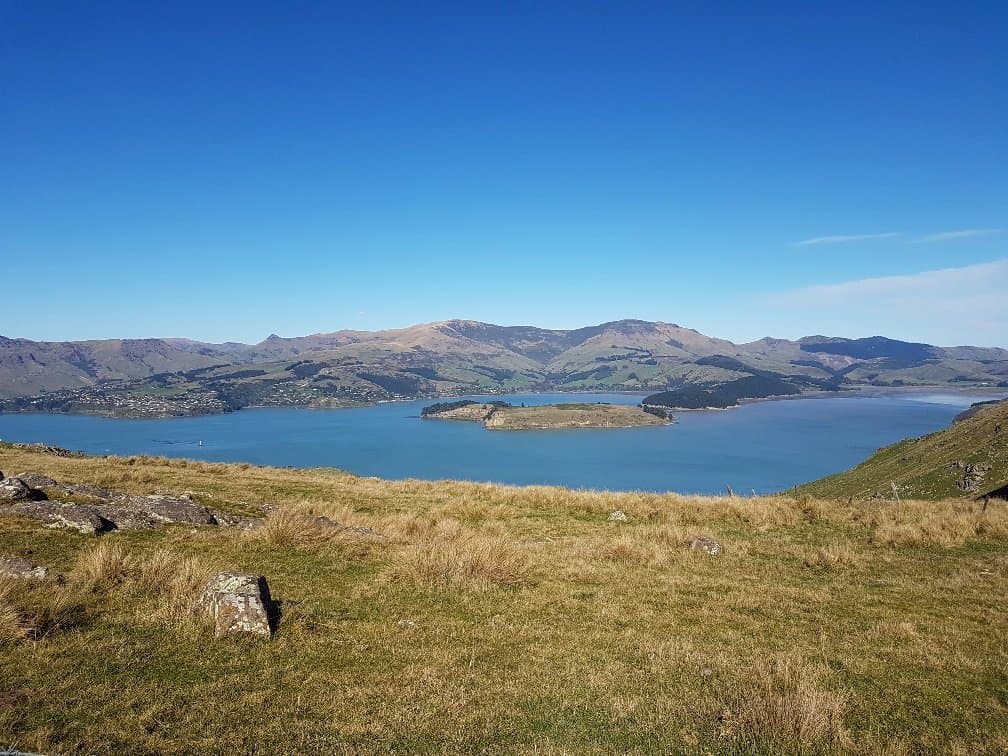 Stunning views over Lyttelton Harbour when you reach the top
