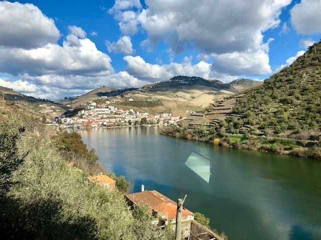 view of Pinhao from Quinta de la Rosa