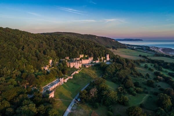 Gwrych Castle at sunrise