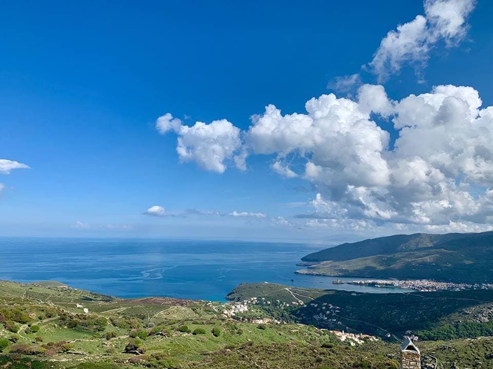 The beautifull view to Chora of Andros