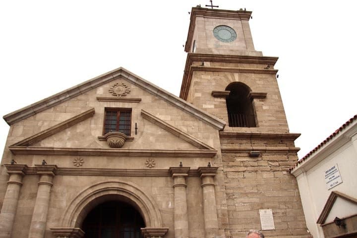 Front doors and bell tower