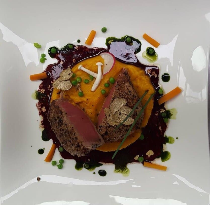 French bon fillet with foie gras and black truffle