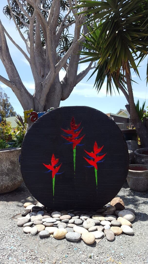 Blue Heron restaurant fountain in Baywood.