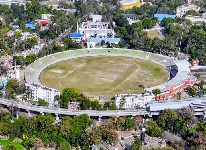 Ariel view with Flood Lights