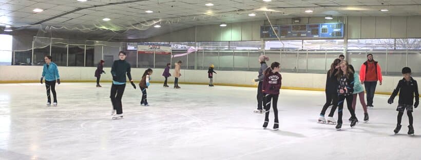 Daily public skate sessions all year round. Public skate hours are listed on their website, fairfaxicearena.com