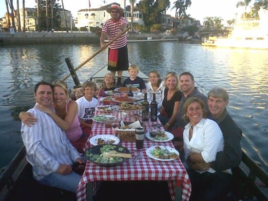 The only place in the world for an authentic Italian meal on a Gondola...