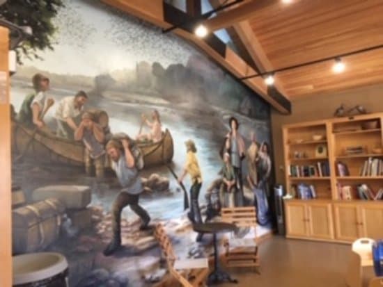 Mural on the reading room.