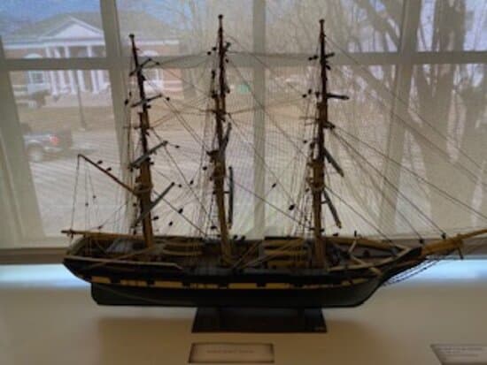 Historic model of a Maine ship.
