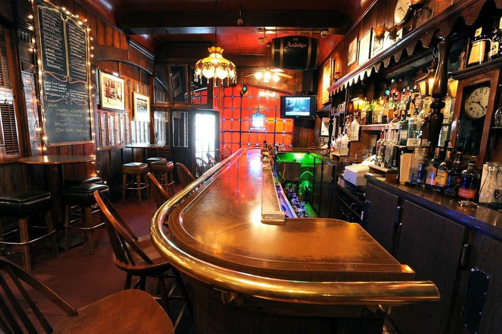 the bar