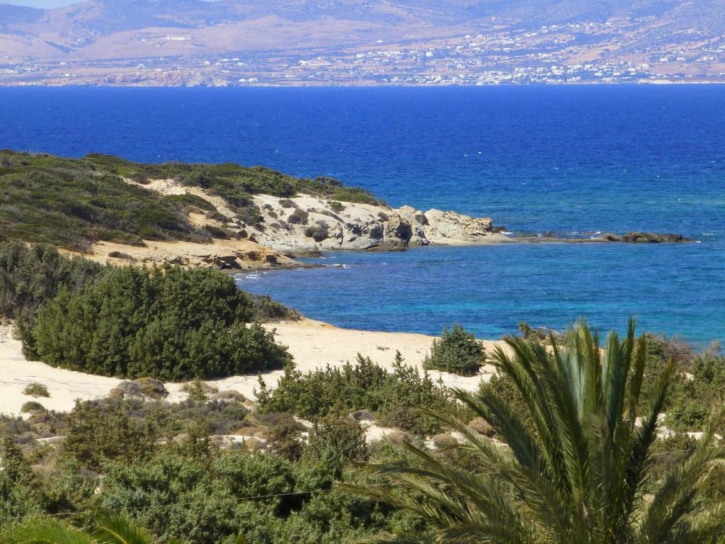 Alyko Beach with View across to Paros