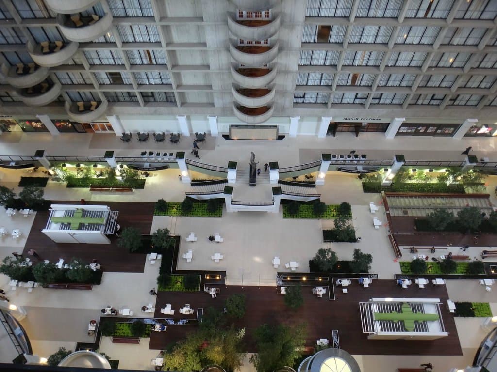 A view of the atrium