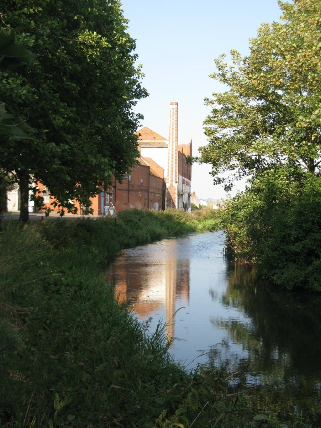 Approaching Bridgwater Docks, Bowerings Mill is on the left