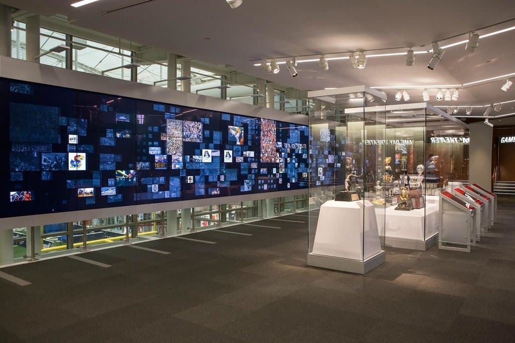 Why We Love College Football interactive wall allows guest to view content from their team
