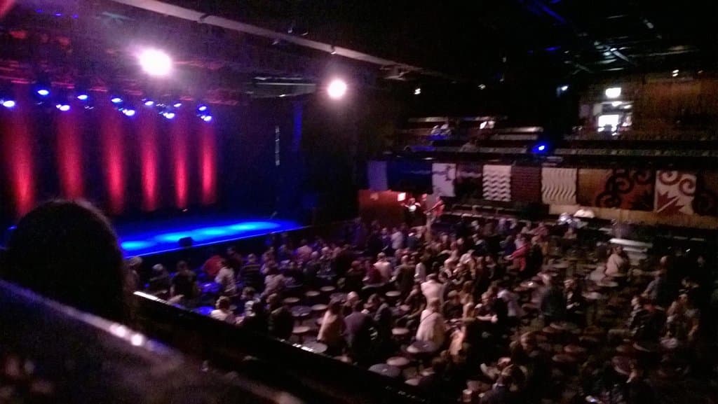 View of stage (but taken well below actual eye level in an attempt to keep it steady with no fla