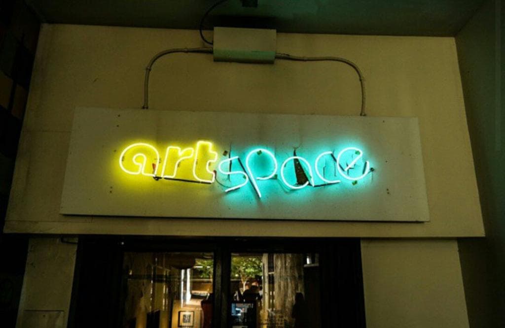 Neon art space sign