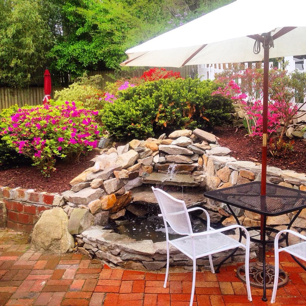 Outdoor patio -The Secret Garden Café