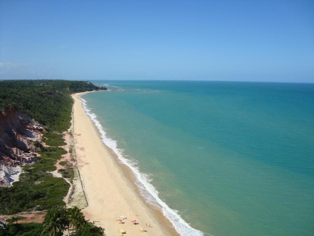 Vista da praia pelo pára pente