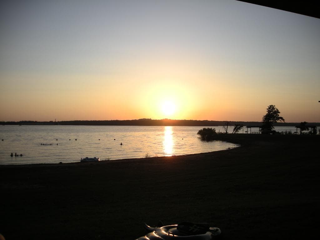 Sunset over LittleAxe campground