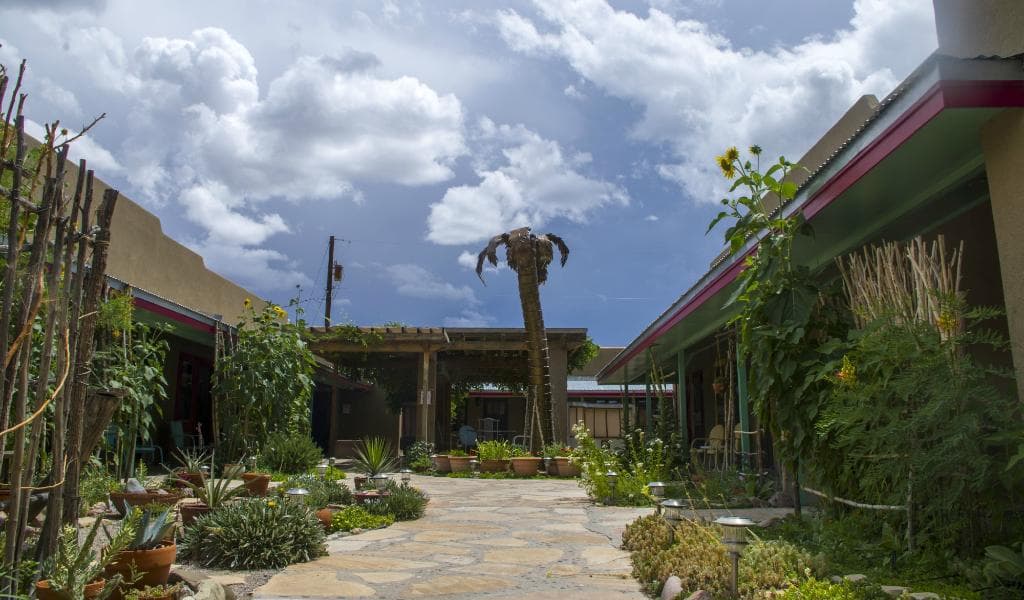 The patio at the Blackstone Hotsprings