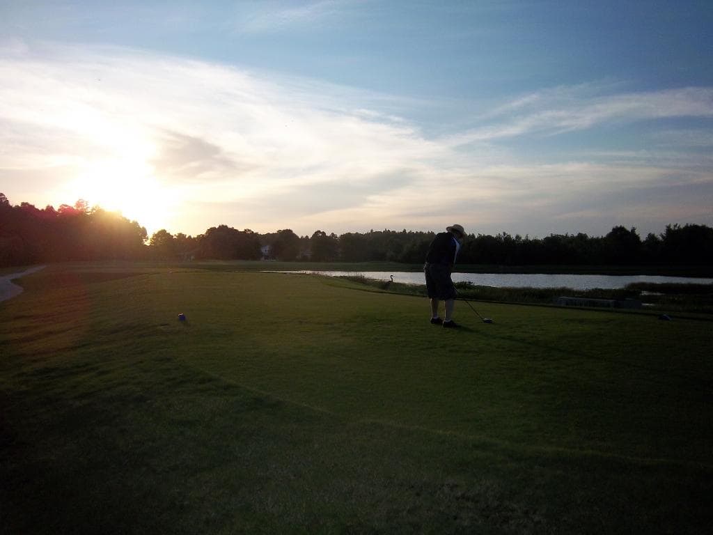 sunset over 15