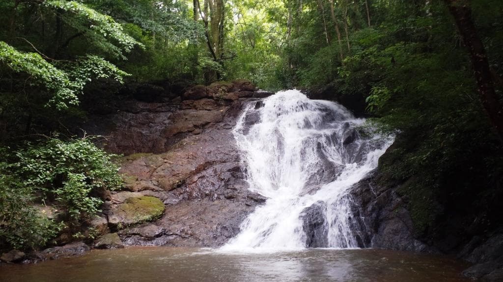 Jacuzzi Falls - sit in the shallow pool or sit on the face of the falls