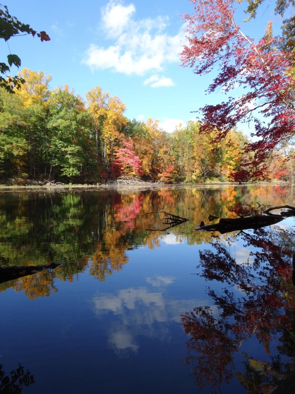 Nice fall colors reflected in the lake