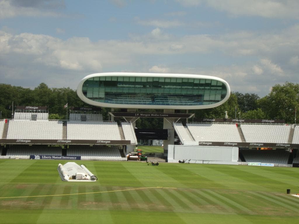 Commentary box at Lords.
