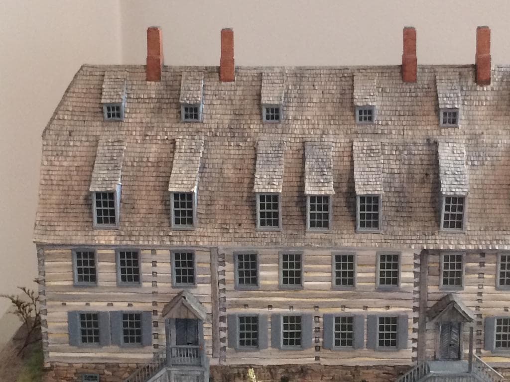 A model of the Gemeinhaus (The Moravian Museum)