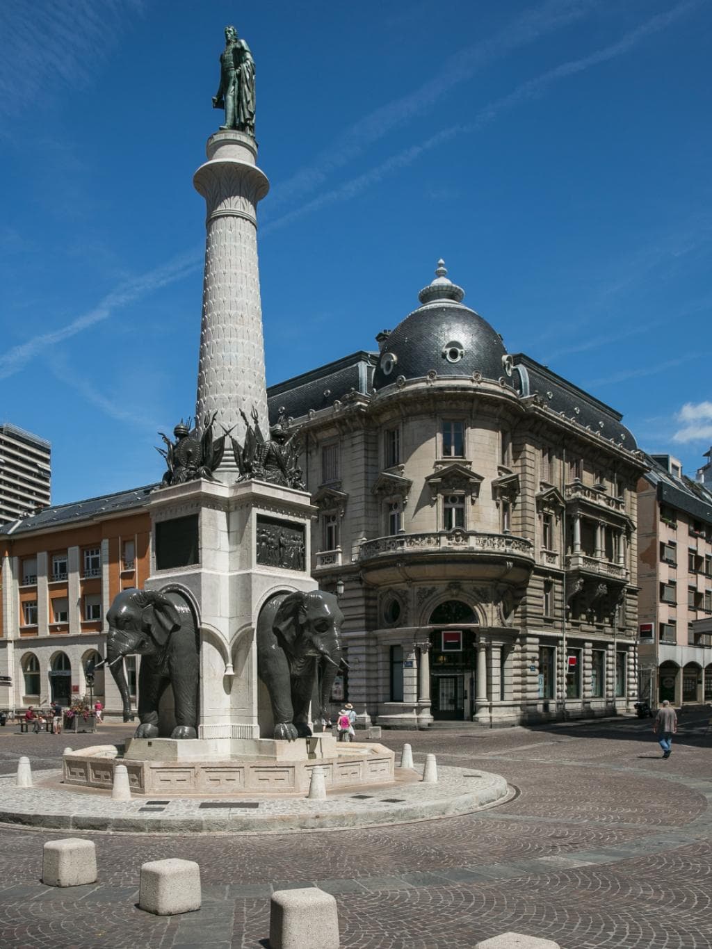 Chambéry : La Fontaine des Eléphants ou Les Quatre-Sans-Cul
