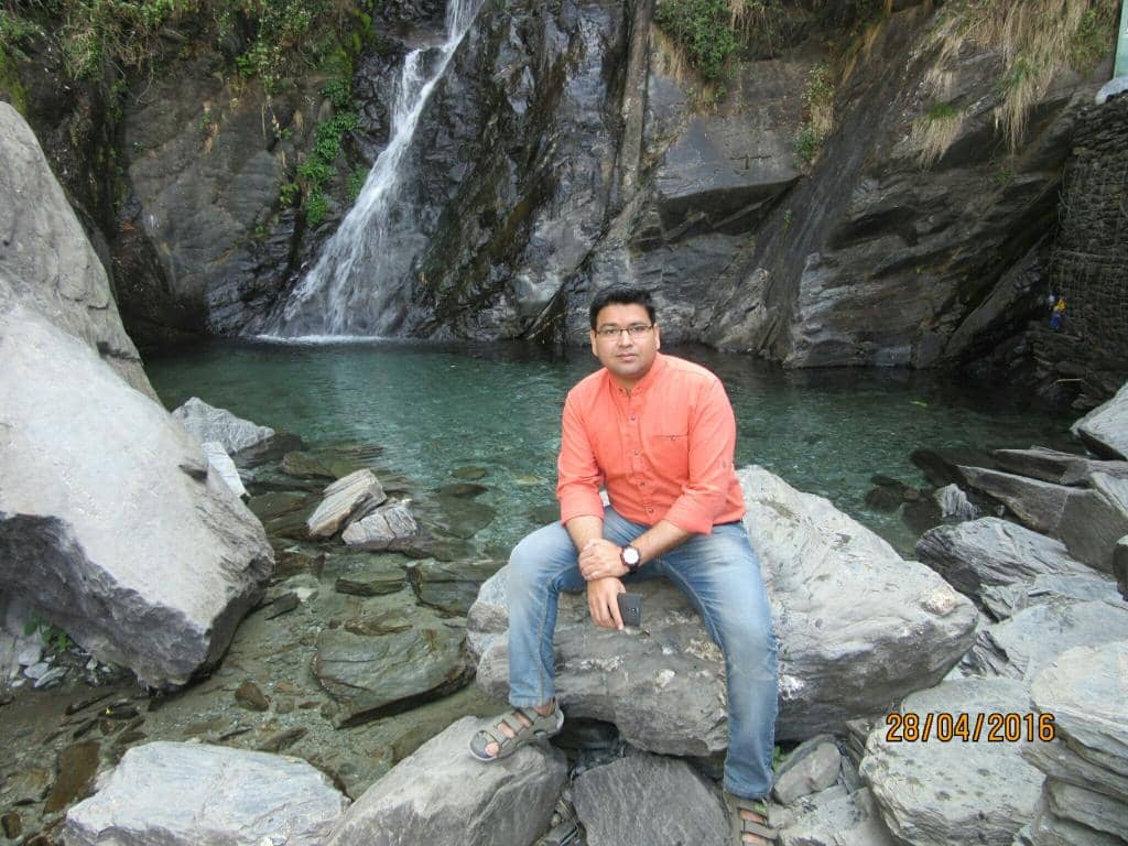 Bhagsu Waterfall Cascade