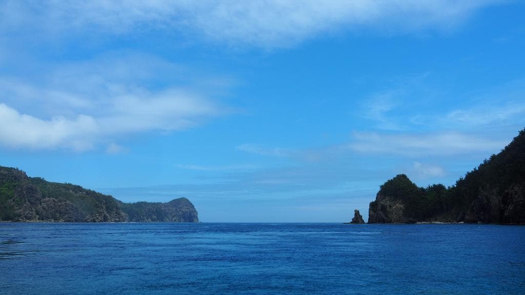 釣浜の沖から東の方面