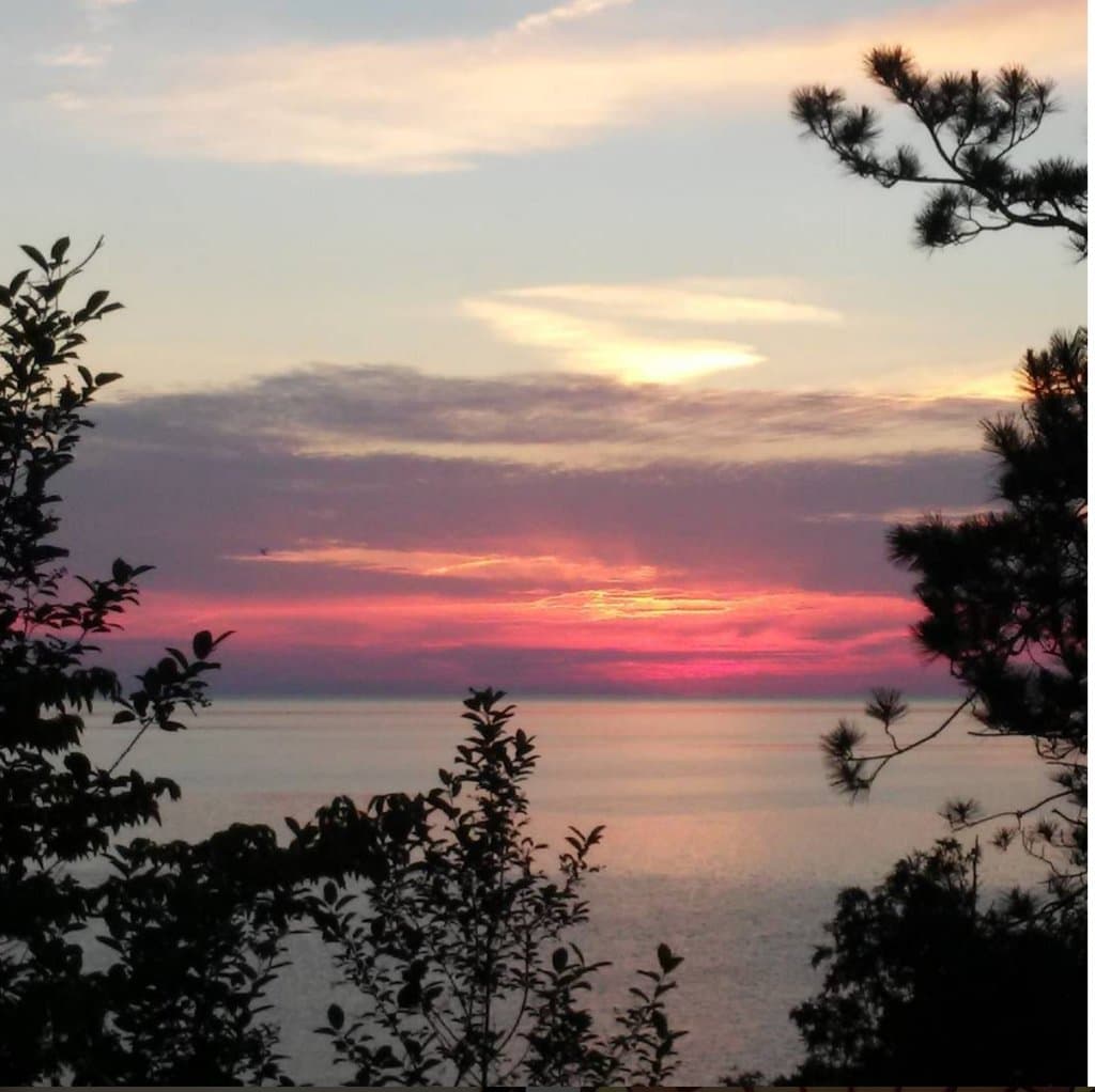 Sunset afterglow on our first night as seen from our campsite.