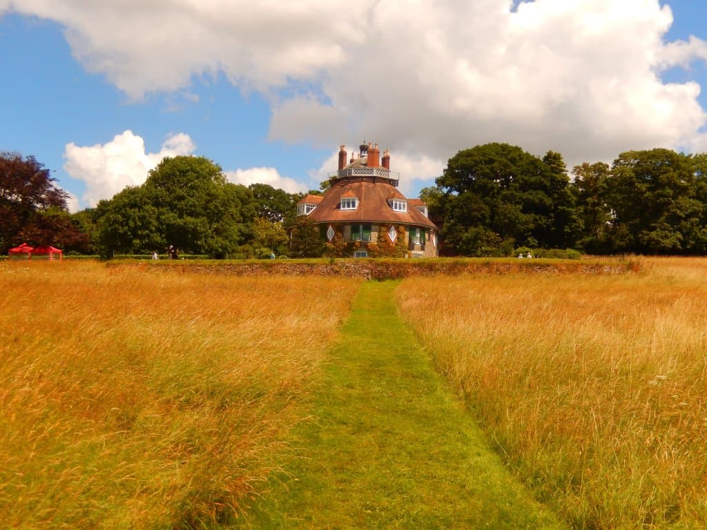 Looking back to the house across the meadow.