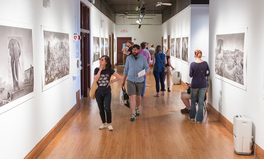 Inside first floor of McGuffey Art Center