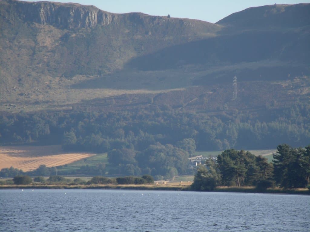 Looking out over the water.